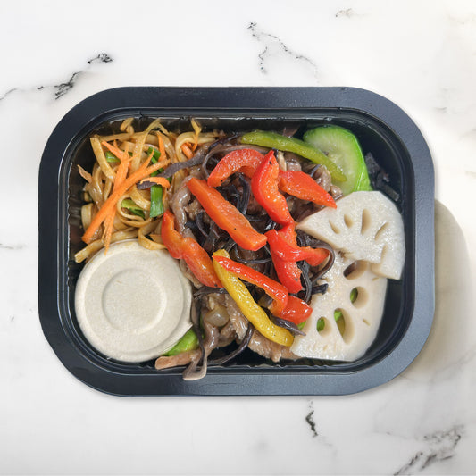 C. Garlic Beef with Chinese Noodles