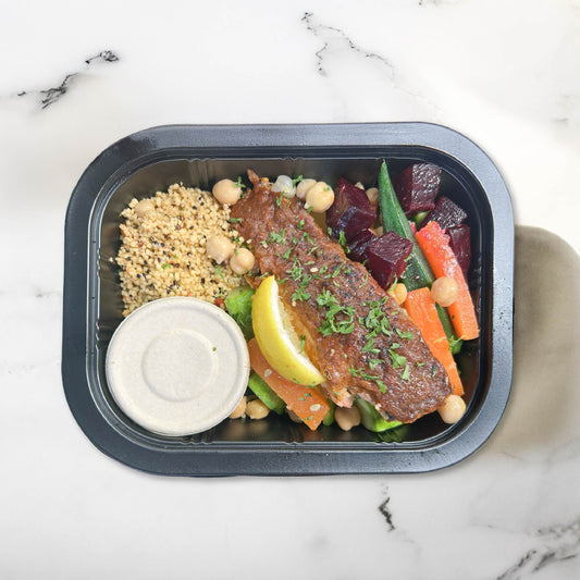 B. Honey BBQ Fish with Couscous