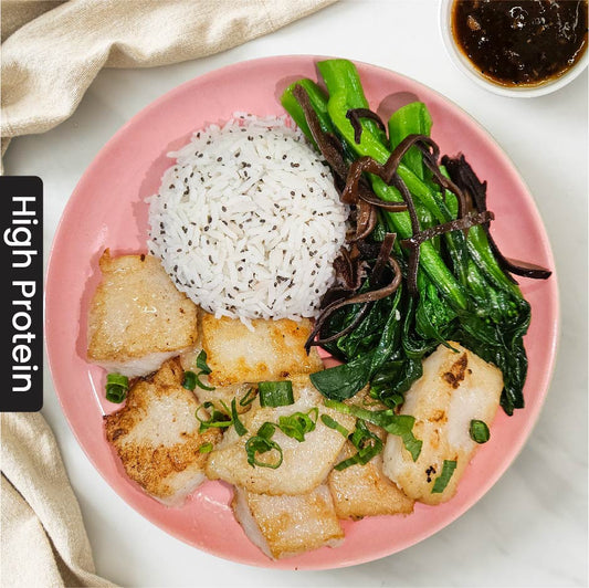 黑豆魚柳配奇亞籽飯