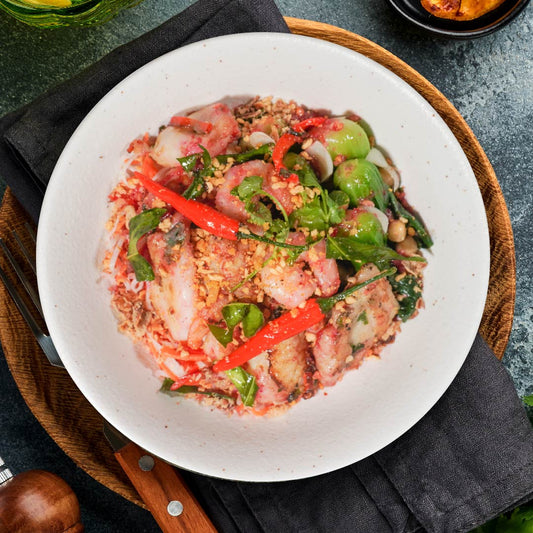 Thai Seafood W/ Seasonal Vegetables And Healthy Vermicelli Noodles