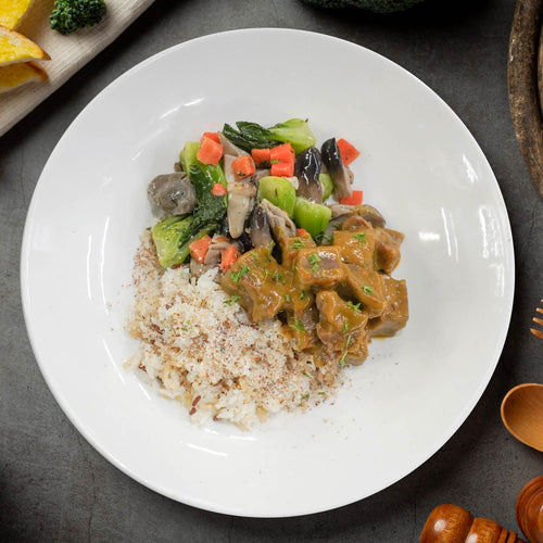 Thai Massaman Beef Curry W/ Seasonal Vegetable And Coconut Rice