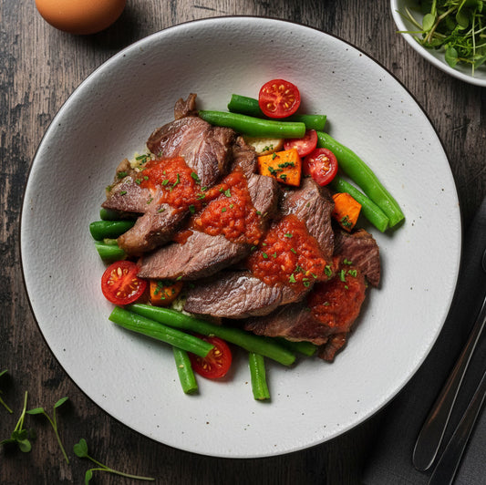 Braised Beef Cheeks In Red Wine W/ Seasonal Vegetables
