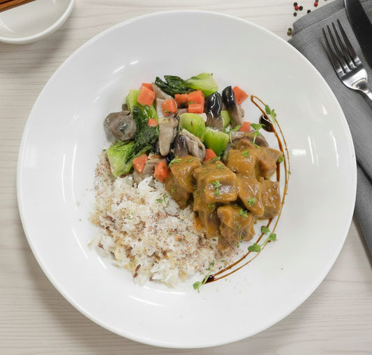 Thai Massaman Beef Curry W/ Seasonal Vegetable And Coconut Rice