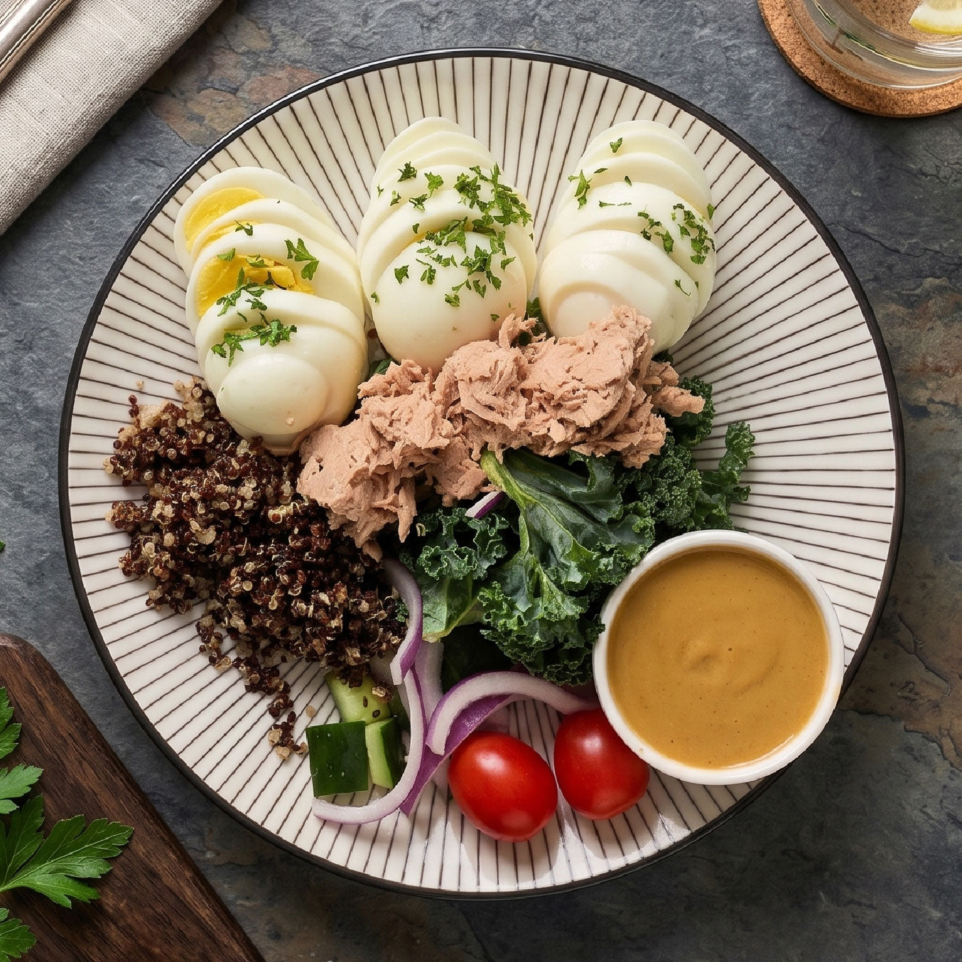 Nicoise Tuna Egg Power Bowl w/ Organic Quinoa